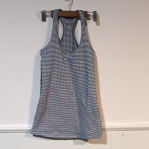 lululemon athletica Black and White Houndstooth Racerback Tank